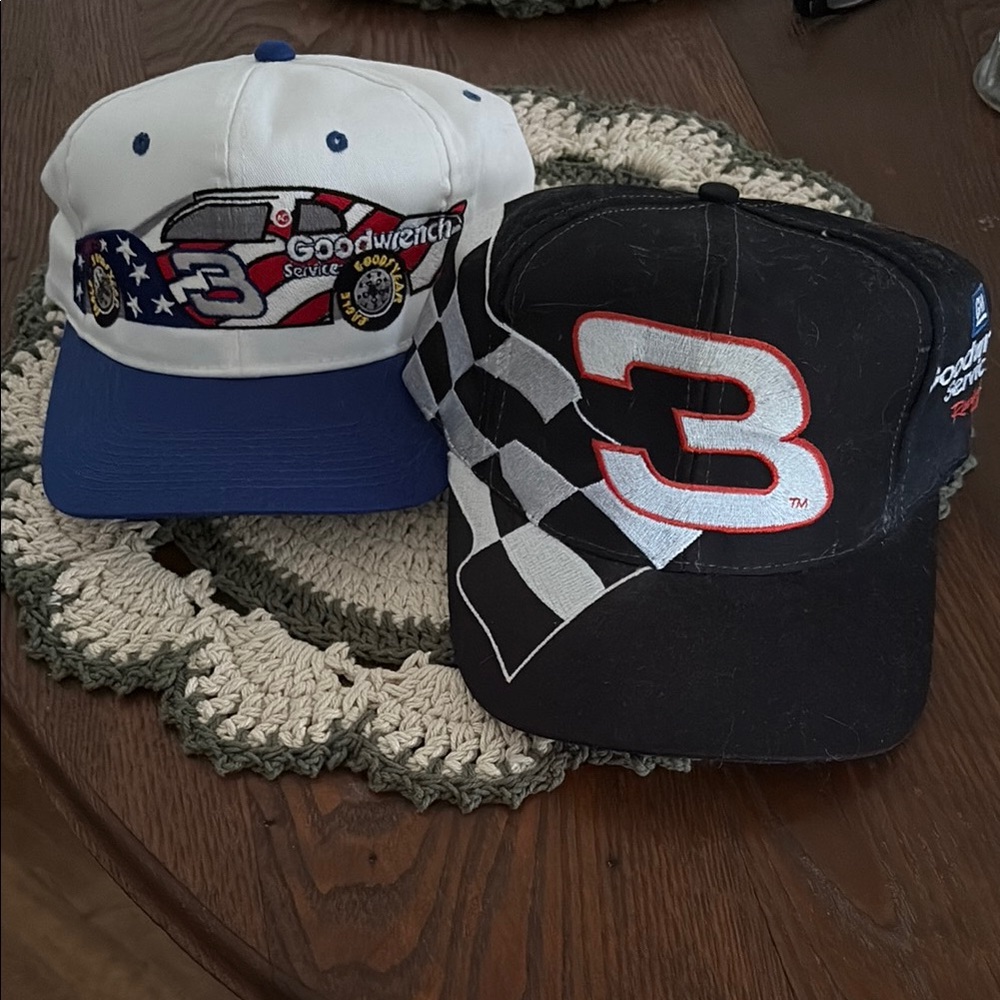 Men's Racing Cap Duo - White and Black Vintage Earnhardt never worn